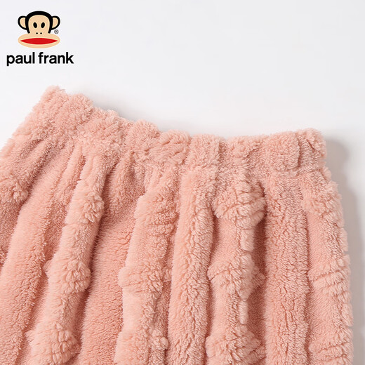 PAUL FRANK Big Mouth Monkey Couple Pajamas Women's Autumn and Winter Plus Velvet Flannel Coral Velvet Jacquard Can Be Weared Outside Men's Home Clothing Suit