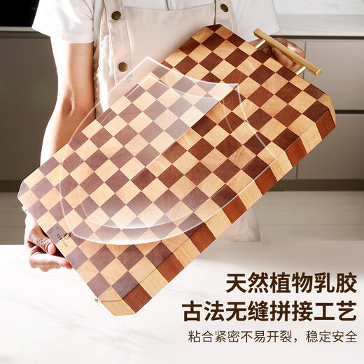 Original Morita Ebenholz-Schachbrett-Schneidebrett, antibakterielles und schimmelresistentes Haushalts-Schneidebrett, Massivholz-Schneidebrett, Obstbrett