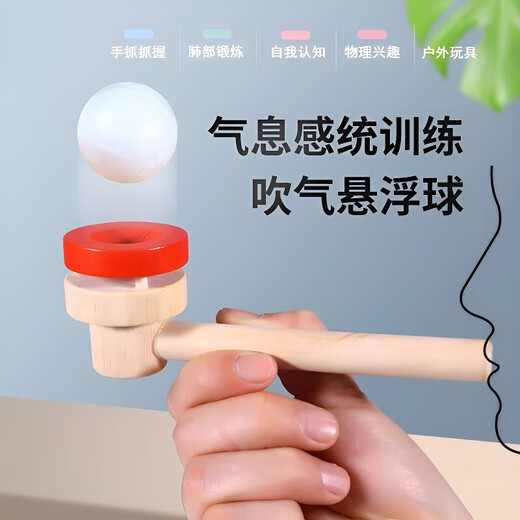 Yuanqi Children's Fun Wooden Ball Ball Ball Training Training Langage Development Resilient Rehabilitation Children's Suspending Ball Ball Oral Training Disvice Macaron Ball Ball Green (avec 2 balles)