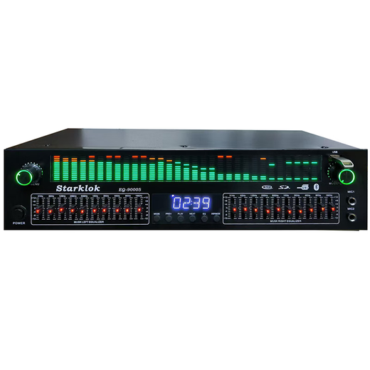 Budi professional 31-band high-end equalizer effector two-in-one Bluetooth fiber coaxial karaoke anti-howling fever preamplifier high-end DSP equalizer effector