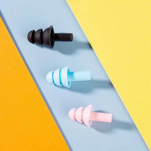 Shimeijia SMJ swimming nose clip earplugs, anti-choking swimming accessories, silicone waterproof earplugs, anti-falling, storage box, meat powder earplugs