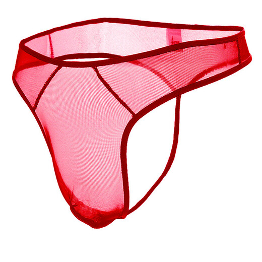 Sexy men's sexy underwear men's thong underwear full transparent T-trousers passion free nightclub open-stage large size gay black one size mesh thong sexy temptation one thread perspective t-trousers