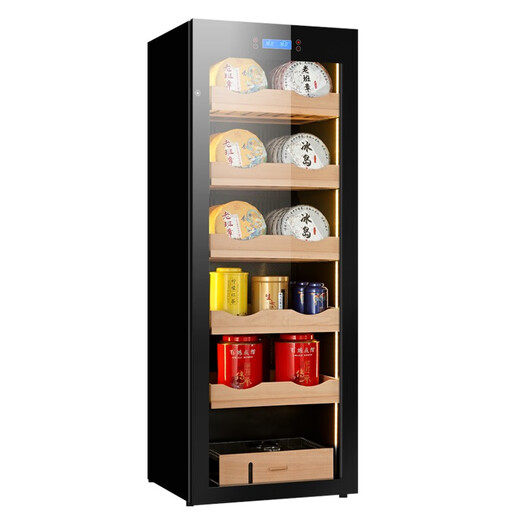 Qieke tea cabinet constant temperature and humidity Pu'er oolong red and green tea fresh-keeping refrigerated Maotai storage cabinet tea house factory special red and white wine cabinet commercial large capacity tea cabinet 1.63 meters high Pu'er 3+2 green tea