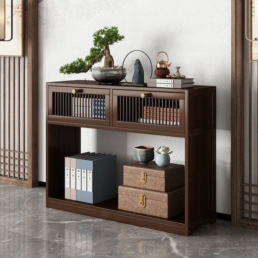 Bamboo Art Jiaxin Chinese Bogu Rack Tea Room Tea Set Ornaments Storage Rack Tea Rack Tea Cabinet Storage Rack Screen Partition Display Cabinet High Cabinet Style