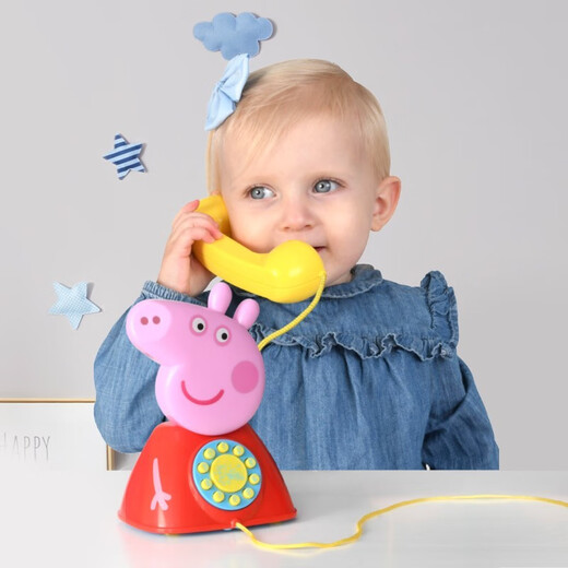 小猪佩奇（PeppaPig）电话机方向盘收银机儿童过家家玩具女孩洗澡玩具佩奇乔治生日礼物 小猪佩奇电话机