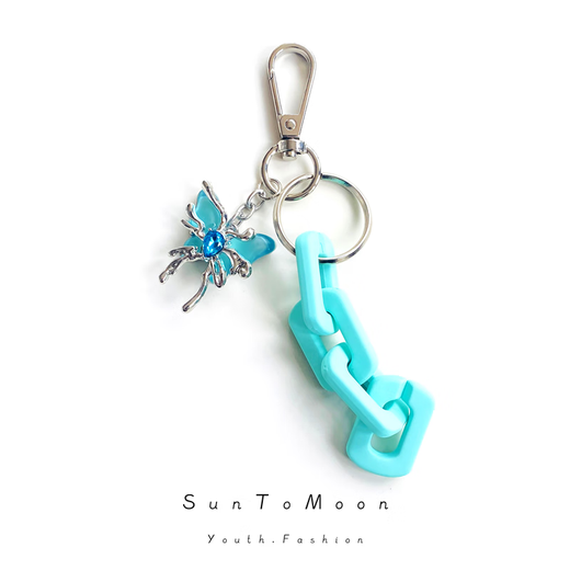 Suntomoon Fairy Butterfly personnalisé simple clé clés simples et frais petits bijoux filles meilleures sacs d'amis et cadeaux de pendentif papillon violet