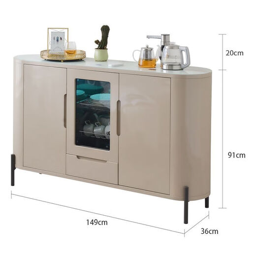 Juke Intelligent Voice Tea Bar Machine Home Multi-function Disinfection Cabinet Storage Side Cabinet Light Luxury Simple Automatic Tea Bar Machine 897 Voice Model Creamy Style Refrigeration Warm