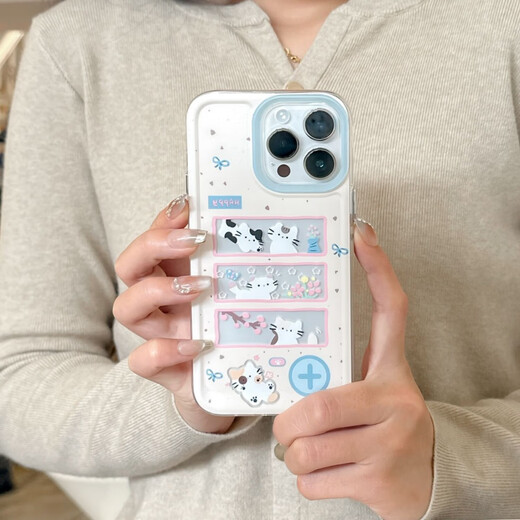 YouMipa Cat Picture Frame adapté à Apple 16 Full-incluse 16pro Mobile Phone Case iPhone16Promax Nouveau style sans frapper de shell Small Fresh Women Creative Silicone Anti-Fall 15 Space Shell - Cat Picture Frame iPhone 16 Pro