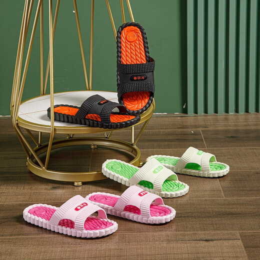 
Xu Yiren slippers for women, summer anti-slip indoor home fashion bathroom couple home massage outdoor sandals for women, dark blue (9859) 42 (42-43)