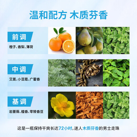 Adidas Men's Powerful Roll-On Antiperspirant Lotion 50ml*2 72-hour armpit antiperspirant, antiperspirant, deodorant