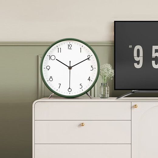 The Story of Time Desktop Desktop Clock Living Room Home Fashion Sitting Clock Simple Modern Table Clock Ornament Stand and Hang Dual-Purpose 2823-Sapphire Blue Stand and Hang Dual-Purpose