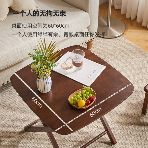 Jiayi solid wood folding table home dining table simple desk small dining table small apartment square table rental room outdoor portable table