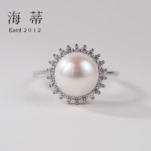 Heidi 9-10mm freshwater pearl ring for women S925 silver adjustable birthday gift for girlfriend with certificate