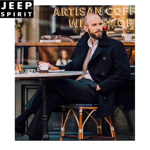 Jeep Spirit American Retro Navy Woolle Mant