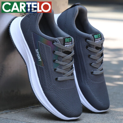 
CARTELO men's shoes summer 2025 new trendy mesh flying thin breathable mesh shoes men's versatile casual sports trendy shoes -881 blue 38