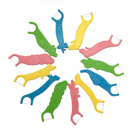 3M children's dental floss picks for dental floss for children 3-6 years old and 6-12 years old (38 pieces/bag)*2 pack