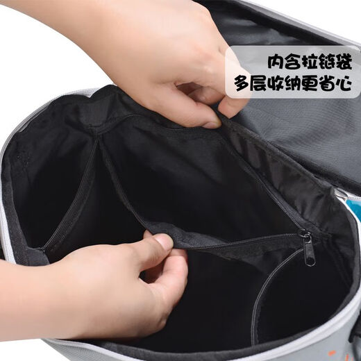 喜孕娇服饰婴儿车挂包溜娃遛娃神器置物袋宝宝推车挂袋收纳包 恐龙拉链-AM车推荐 挂带较长