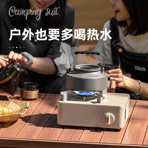 Dujiaxing Outdoor Camping und Picknickausrüstung und -versorgungen. Töpfe und Utensilien tragbare Outdoor-Picknickkochgeschirrkartenkartentyp Campingkessel Camping Pot Vierteilige Set 1421