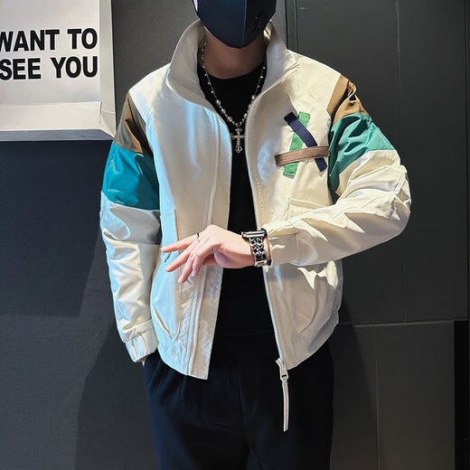 Jason Scott cotton jacket men's jacket autumn and winter 2025 new trendy casual handsome tops high-end men's clothing A220-SJ48 beige (regular style) XL