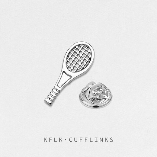 
Krafting Silver Tennis Racket Hollow Brooch High-end Collar Pin Class Class Class Class Class Men's Metal Bamboo Brooch Buckle XZ-F826 Silver Tennis Racket