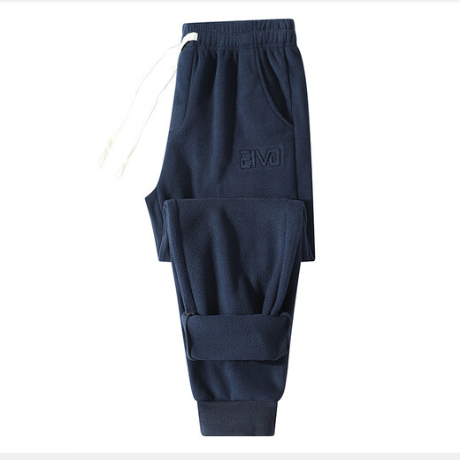 
PANGQIN (PANGQIN) extra large size men's pants fleece autumn and winter style trousers fat plus fat plus larger casual loose pants 9901 black 4XL