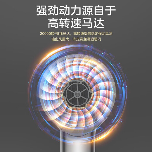 Midea Hair Dryer Home Portable Hair Dryer Negative Ion Does Not Harm Hair High Power Constant Temperature Quick Drying High Wind Hair Dryer Men and Women Couple Holiday Birthday Goddess Gift 1600W+150 Million Negative Ions Starlight Silver