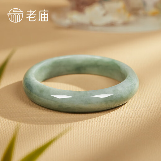 Laomiao Bracelet de Jade Graine de Cireuse Bracelet de Jade Vert Clair pour Femme Bracelet de Paix à Fleur Flottante pour Cadeau d'anniversaire de Petite Amie ou de Femme Bracelet de Jade Vert Clair 60 Cercles + Certificat + Coffret Cadeau