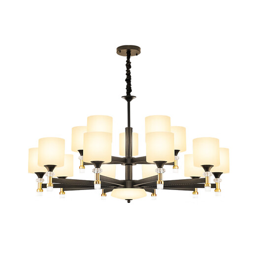 XMSJ Eye Protection Wohnzimmer Kronleuchter moderne einfache leichte Luxus Wohnzimmer Hauptlampe Italienische nordische Kristall Lampe Wohnzimmer Lampe C2 Augenschutz Licht Quelle Ra9715 Kopf-100 cm-