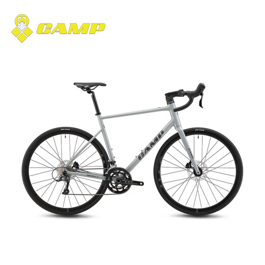 坎普（CAMP）RADONX 自行车铝合金车架公路车18变速顺泰纯油碟刹单车弯把赛车 珍珠白 18速 490码 700C