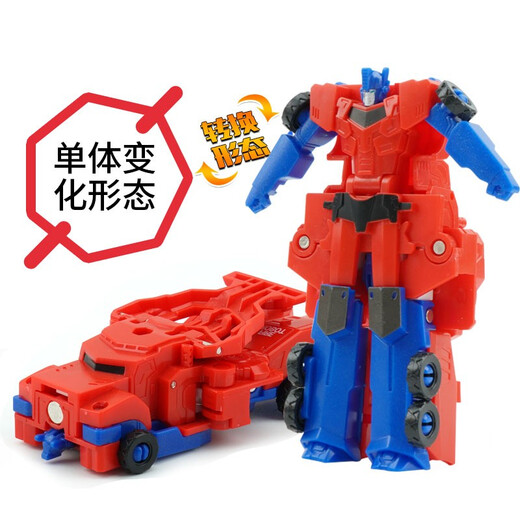 机器人变形玩具车擎天柱磁力合体变形机器人小汽车变身玩具车儿童男孩玩具车国庆节儿童礼物 JY675J-合体变形战车