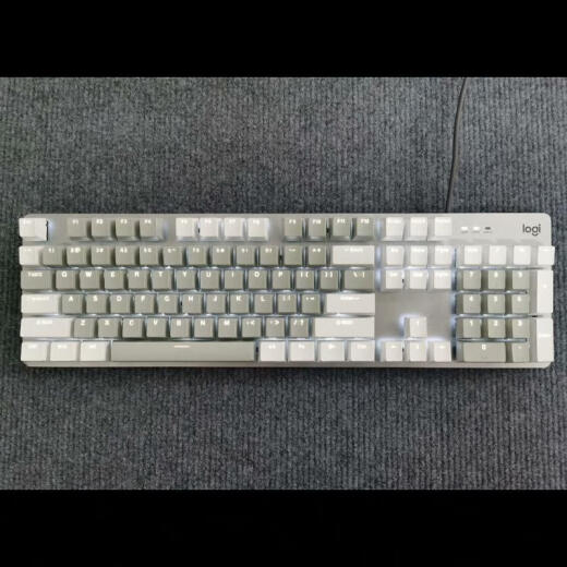 罗技（Logitech）原装罗技k845 k835有线机械键盘青红茶轴白色背光电脑办公游戏 k845 9新左右白色键帽