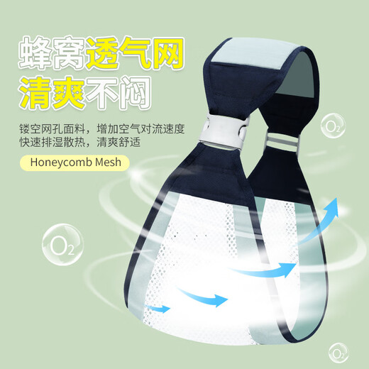 小洁匠选抱娃神器解放双手抱抱托婴儿新生新儿外出小月龄0一1岁背带前抱式 纯绿色*透气款
