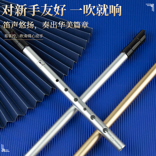 
Shanbei Irish Whistle Flute C-Tuning D-Tuning Flute Children Beginners Treble Direct Flute Recorder Six-hole Instrument Playing C-Tuning Silver + Rich