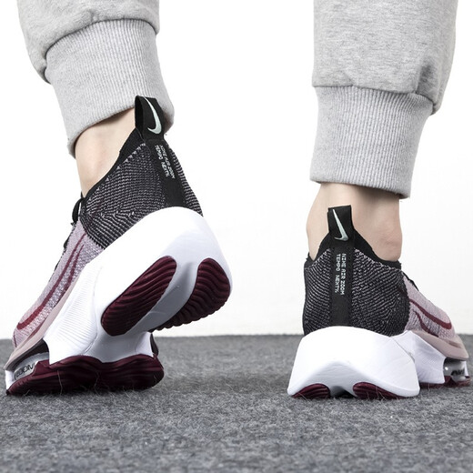 Nike (NIKE) women's shoes new Air Zoom cushioning sports lightweight breathable non-slip marathon training running shoes CI9924-004 black and red 36