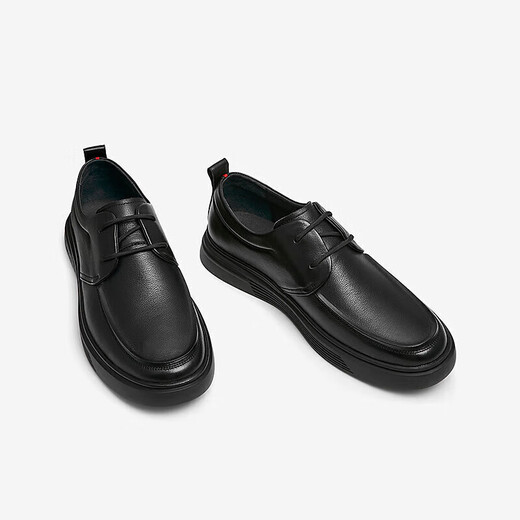 Him her Tata soft sole business casual leather shoes black British heightening genuine leather dad shoes men VVK01CM4 black 41