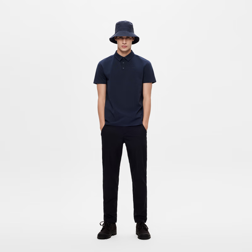 
AIGLE Aigao Spring and Summer Men's DFT Quick Dry Hygroscopic UPF50+ Casual Short Sleeve POLOT Shirt Empire Dark Blue AJ701 L (180/96A)