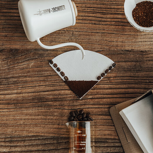 MHW-3BOMBER Xiaohongshu popular bomber coffee filter paper V60 universal conical drip type imported log pulp hand brewing with handle V01 coffee filter paper-40 sheets