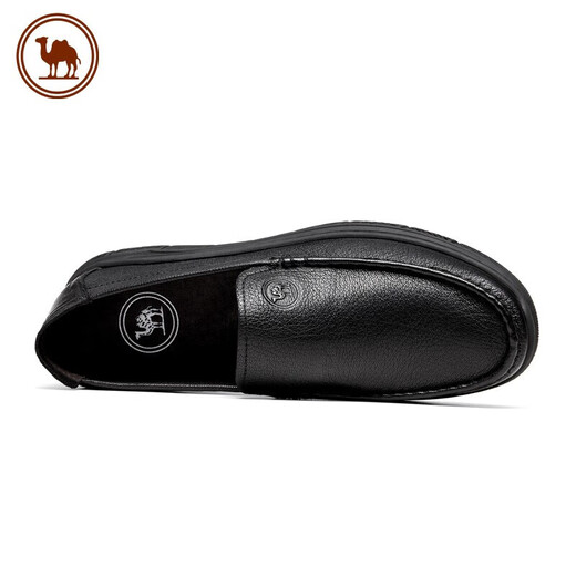 Camel Versatile British Leather Shoes Men's Business Casual Shoes Soft Leather Soft Sole Shoes PMS2210008 Black 42