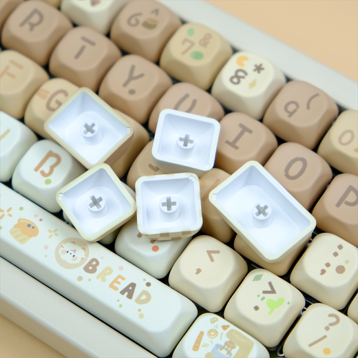 汇瀚外设xhs虚妄设计烘焙小羊主题五面热升华键帽QX3圆润球帽75 烘焙小羊-QX3圆润球帽-130+键位小全套盒装