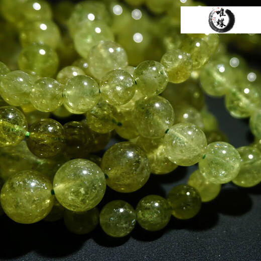 DRJEFUN natural tsavorite garnet green crystal bracelet bracelet for men and women apple green 47#9.0MM