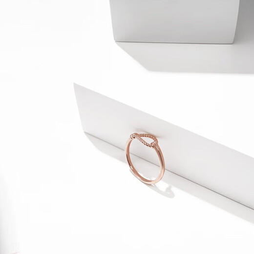 Trendy Acer to Simple Finger Buckle 18K Gold Ring for Women Rose Gold Color Gold Bracelet Stackable Ring Buckle for Girlfriend’s Birthday Gift No. 15