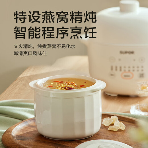 SUPOR electric stew pot, electric stew pot, bird's nest stew, baby food supplement, baby porridge pot 1L compact capacity, mini porridge pot, soup pot, water-proof stewing DZ10YC882