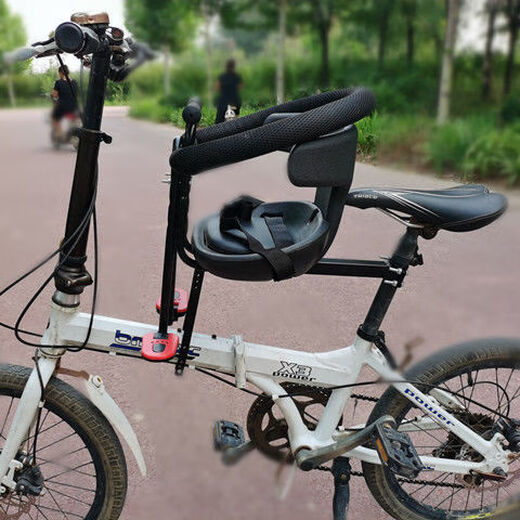 Bicycle front child seat bicycle mountain bike folding bicycle fully surrounded baby chair baby safety seat luxury seat half guardrail