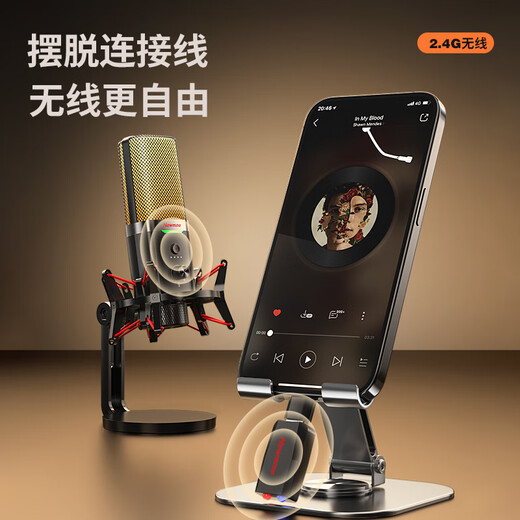 Newmine ZM10 computer microphone wireless radio mobile phone live broadcast microphone PD comes with sound card 200X game noise reduction microphone desktop USB desktop microphone karaoke