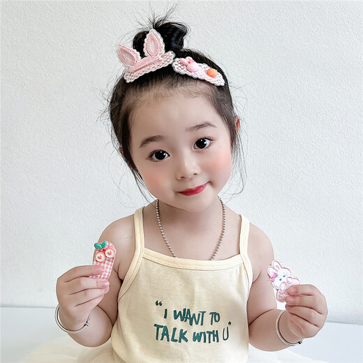 Chimera (CHIMERA) 8-piece children's broken hair artifacts Velcro bangs stickers that do not hurt hair cartoon hair accessories birthday gifts for girls