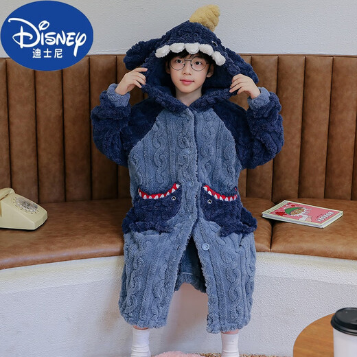
Disney winter thickened children's nightgown flannel long baby pajamas men's big boys and girls coral velvet bathrobe home clothes LDE6636 This Ultraman will shine, children's size 10/110CM