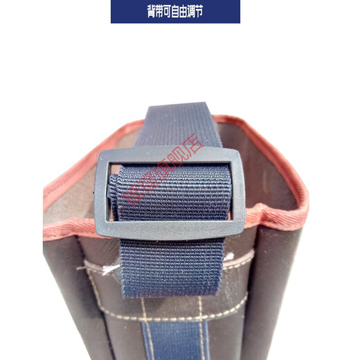 RSRDDY thickened cowhide bag type tool bag woodworking electrician bag strong shoulder repair bag wear-resistant and durable bag A type 45*35*13CM color random see details