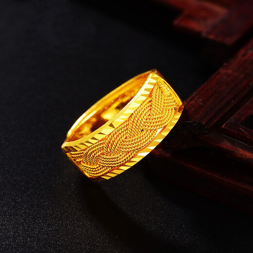 Heritage gold ring 999 solid gold dragon pattern ring for men and women, adjustable Qixi Festival 520 Valentine's Day gift, about 8.58 grams