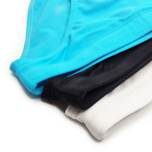 UXH boys' triangle swimsuit, versatile color, solid color swimming trunks, high quality model competition pants, low waist, black + sponge pad, art candidates should buy one size larger according to their weight, XL