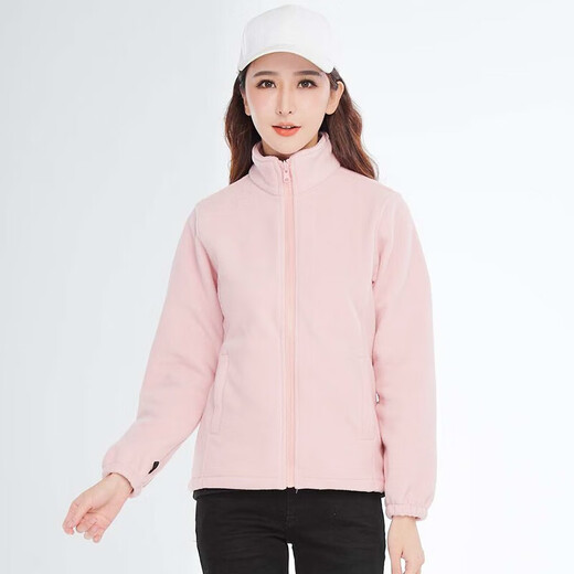 BRELRMON韩版冲锋衣女男防风户外防寒三合一保暖可拆卸滑雪登山服夹克外套 HS12805粉色-女 XL